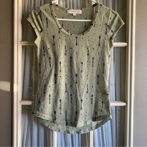 w.f. Green Arrow Print Women's Top